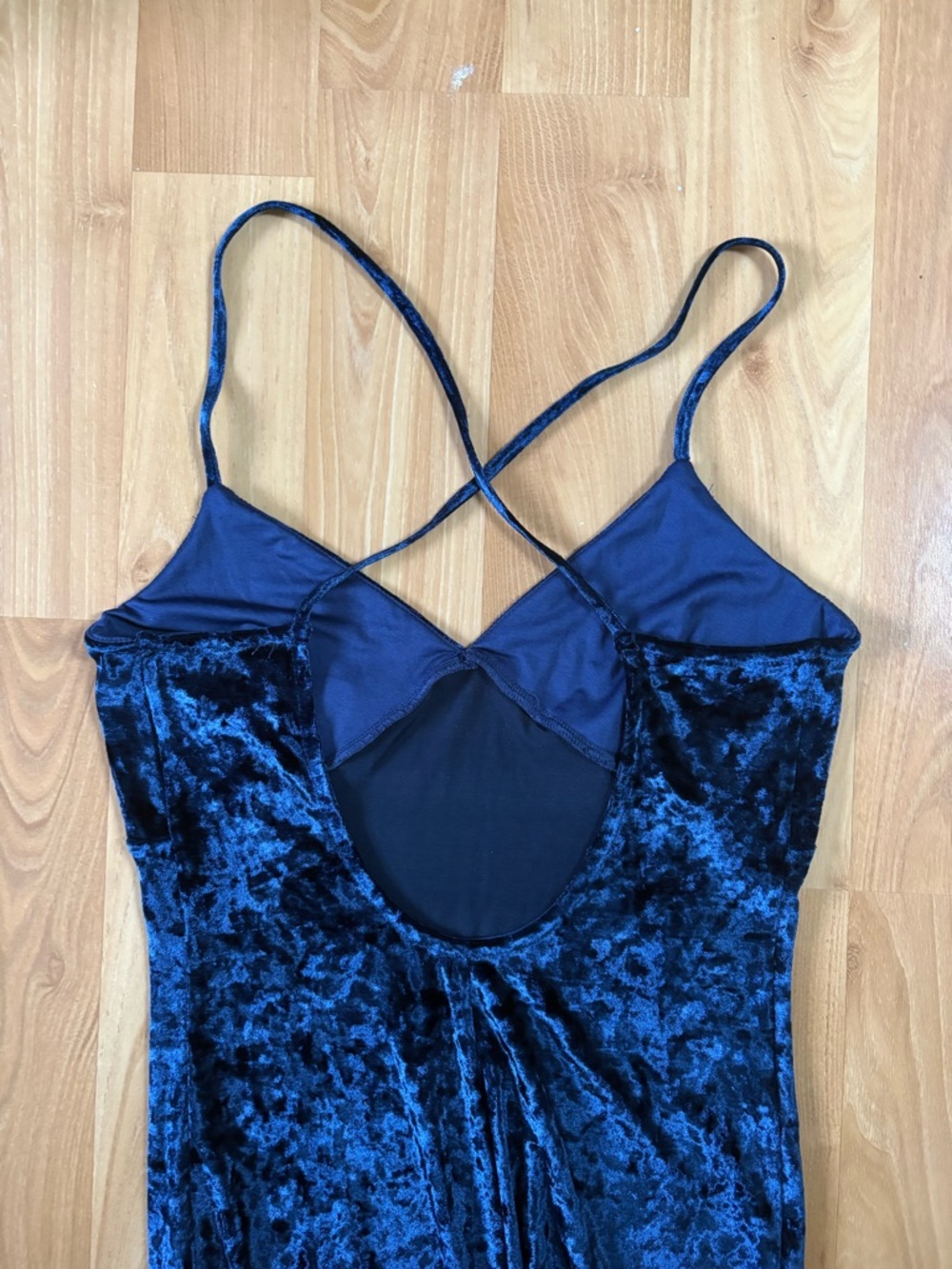 Lulu's Navy Blue Velvet Dress - Picture 4 of 7